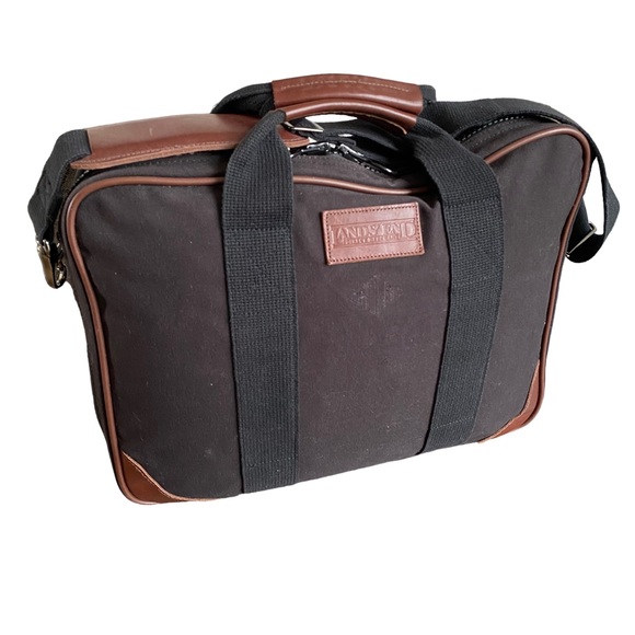 Lands' End Bags Lands End Square Rigger Shoulder Bag Canvas Leather